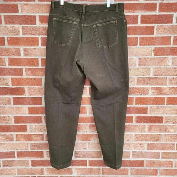 Jones New York Jeans Women's Size 14 WR Green Stretch Straight Leg - Picture 2 of 6